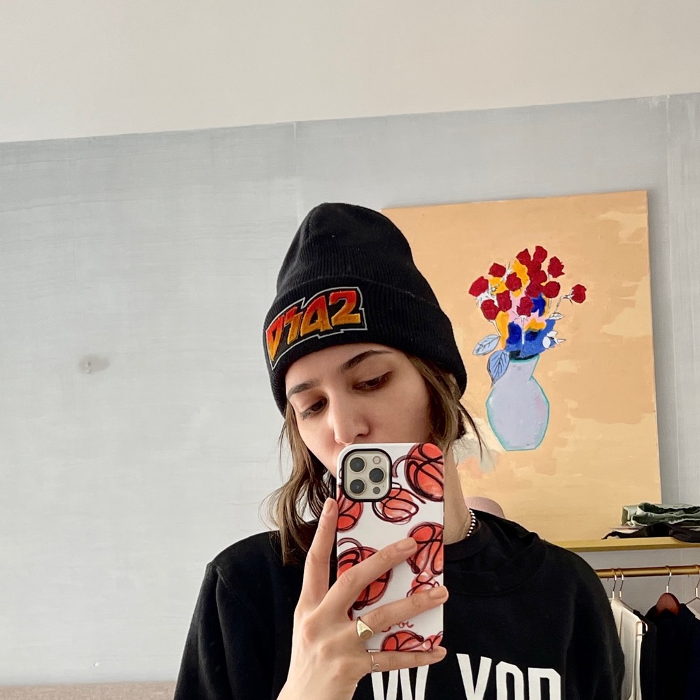 DSQUARED2 Black Beanie Hat